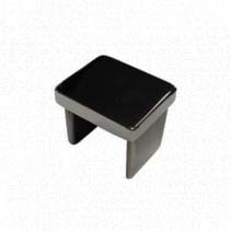 End Cap 21 x 25mm Stainless Steel - Black